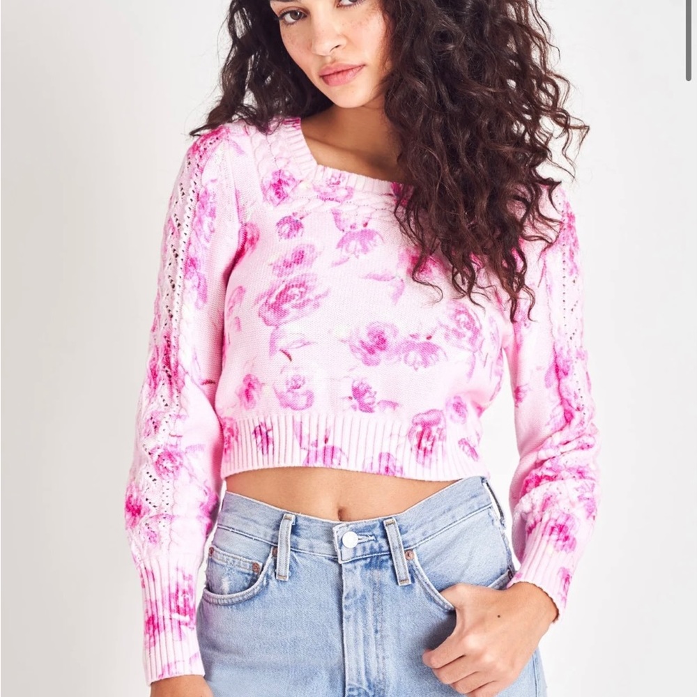 LoveshackFancy Mikki Crop Sweater